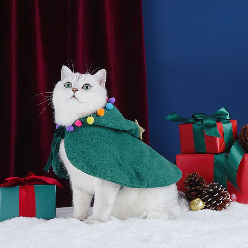 Pet cloak Christmas decoration Pet Christmas costume Cat's clothes | Purrpy purrpy Pet cloak Christmas decoration Pet Christmas costume Cat's clothes | Purrpy purrpy